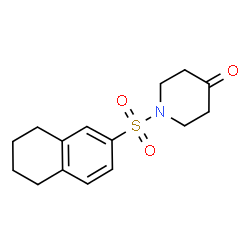 ChemSpider 2D Image | 1-(5,6,7,8-Tetrahydro-2-naphthalenylsulfonyl)-4-piperidinone | C15H19NO3S