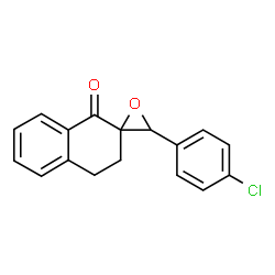 ChemSpider 2D Image | 3'-(4-Chlorophenyl)-3,4-dihydro-1H-spiro[naphthalene-2,2'-oxiran]-1-one | C17H13ClO2