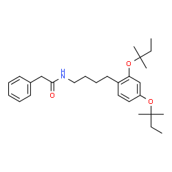 ChemSpider 2D Image | N-(4-{2,4-Bis[(2-methyl-2-butanyl)oxy]phenyl}butyl)-2-phenylacetamide | C28H41NO3