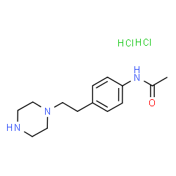ChemSpider 2D Image | N-{4-[2-(1-Piperazinyl)ethyl]phenyl}acetamide dihydrochloride | C14H23Cl2N3O