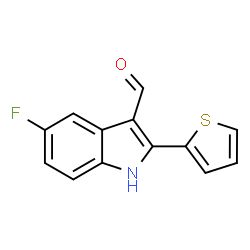 ChemSpider 2D Image | 5-Fluoro-2-(2-thienyl)-1H-indole-3-carbaldehyde | C13H8FNOS