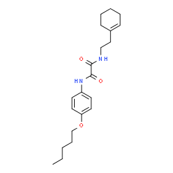ChemSpider 2D Image | N-[2-(1-Cyclohexen-1-yl)ethyl]-N'-[4-(pentyloxy)phenyl]ethanediamide | C21H30N2O3