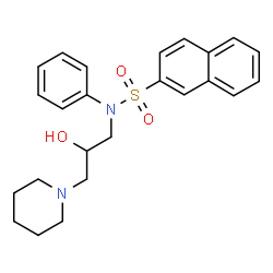 ChemSpider 2D Image | N-[2-Hydroxy-3-(1-piperidinyl)propyl]-N-phenyl-2-naphthalenesulfonamide | C24H28N2O3S