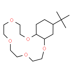 ChemSpider 2D Image | 15-(2-Methyl-2-propanyl)tetradecahydro-1,4,7,10,13-benzopentaoxacyclopentadecine | C18H34O5