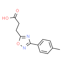 ChemSpider 2D Image | 3-(3-(p-Tolyl)-1,2,4-oxadiazol-5-yl)propanoic acid | C12H12N2O3