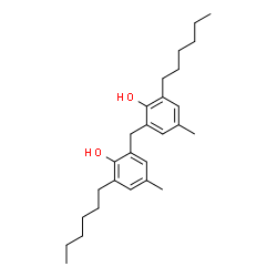 ChemSpider 2D Image | 2,2'-Methylenebis(6-hexyl-4-methylphenol) | C27H40O2
