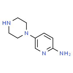 ChemSpider 2D Image | 5-(1-Piperazinyl)-2-pyridinamine | C9H14N4