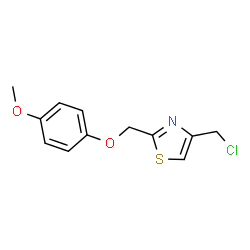 ChemSpider 2D Image | 4-(chloromethyl)-2-(4-methoxyphenoxymethyl)-1,3-thiazole | C12H12ClNO2S