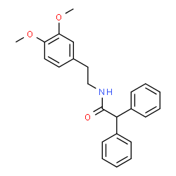 ChemSpider 2D Image | N-[2-(3,4-Dimethoxyphenyl)ethyl]-2,2-diphenylacetamide | C24H25NO3