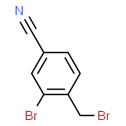 ChemSpider 2D Image | 3-Bromo-4-(bromomethyl)benzonitrile | C8H5Br2N