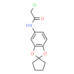 ChemSpider 2D Image | 2-chloro-N-spiro[1,3-benzodioxole-2,1'-cyclopentan]-5-ylacetamide | C13H14ClNO3