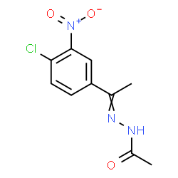 ChemSpider 2D Image | N'-[1-(4-Chloro-3-nitrophenyl)ethylidene]acetohydrazide | C10H10ClN3O3