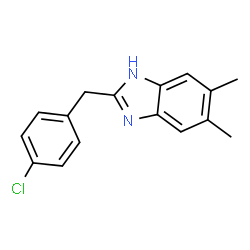 ChemSpider 2D Image | 2-(4-Chlorobenzyl)-5,6-dimethyl-1H-benzimidazole | C16H15ClN2