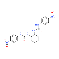 ChemSpider 2D Image | 1,1'-(1,2-Cyclohexanediyl)bis[3-(4-nitrophenyl)urea] | C20H22N6O6