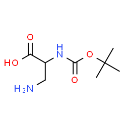 ChemSpider 2D Image | 3-Amino-2-((tert-butoxycarbonyl)amino)propanoic acid | C8H16N2O4
