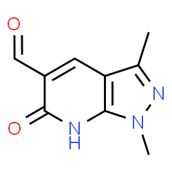ChemSpider 2D Image | 1,3-Dimethyl-6-oxo-6,7-dihydro-1H-pyrazolo[3,4-b]pyridine-5-carbaldehyde | C9H9N3O2