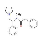 InChI=1/C21H26N2O/c1-22(21(24)16-18-10-4-2-5-11-18)20(17-23-14-8-9-15-23)19-12-6-3-7-13-19/h2-7,10-13,20H,8-9,14-17H2,1H3