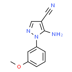 ChemSpider 2D Image | 5-Amino-1-(3-methoxyphenyl)-1H-pyrazole-4-carbonitrile | C11H10N4O