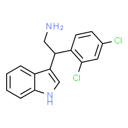 ChemSpider 2D Image | 2-(2,4-Dichlorophenyl)-2-(1H-indol-3-yl)ethanamine | C16H14Cl2N2