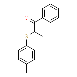 ChemSpider 2D Image | 2-[(4-Methylphenyl)sulfanyl]-1-phenyl-1-propanone | C16H16OS