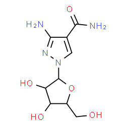 ChemSpider 2D Image | 3-Amino-1-pentofuranosyl-1H-pyrazole-4-carboxamide | C9H14N4O5