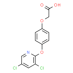 ChemSpider 2D Image | {4-[(3,5-Dichloro-2-pyridinyl)oxy]phenoxy}acetic acid | C13H9Cl2NO4