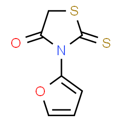 ChemSpider 2D Image | 3-(2-Furyl)-2-thioxo-1,3-thiazolidin-4-one | C7H5NO2S2