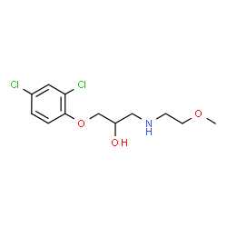 ChemSpider 2D Image | 1-(2,4-Dichlorophenoxy)-3-[(2-methoxyethyl)amino]-2-propanol | C12H17Cl2NO3