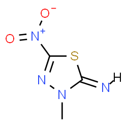 ChemSpider 2D Image | (2Z)-3-Methyl-5-nitro-1,3,4-thiadiazol-2(3H)-imine | C3H4N4O2S