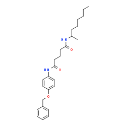 ChemSpider 2D Image | N-[4-(Benzyloxy)phenyl]-N'-(2-octanyl)pentanediamide | C26H36N2O3