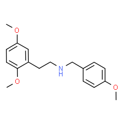 ChemSpider 2D Image | 2-(2,5-dimethoxyphenyl)-N-[(4-methoxyphenyl)methyl]ethanamine | C18H23NO3