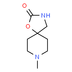 ChemSpider 2D Image | 8-Methyl-1-oxa-3,8-diazaspiro[4.5]decan-2-one | C8H14N2O2