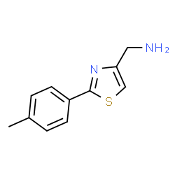 ChemSpider 2D Image | (2-(p-tolyl)thiazol-4-yl)methanamine | C11H12N2S
