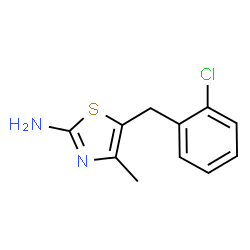 ChemSpider 2D Image | 5-(2-Chlorobenzyl)-4-methylthiazol-2-amine | C11H11ClN2S