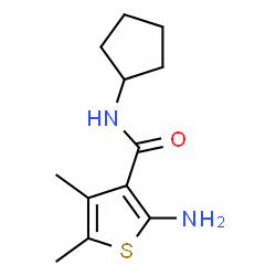 ChemSpider 2D Image | 2-Amino-N-cyclopentyl-4,5-dimethyl-3-thiophenecarboxamide | C12H18N2OS