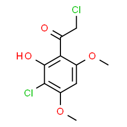 ChemSpider 2D Image | 2-Chloro-1-(3-chloro-2-hydroxy-4,6-dimethoxyphenyl)ethanone | C10H10Cl2O4