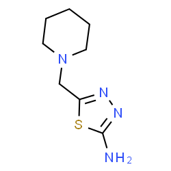 ChemSpider 2D Image | 5-(1-Piperidinylmethyl)-1,3,4-thiadiazol-2-amine | C8H14N4S
