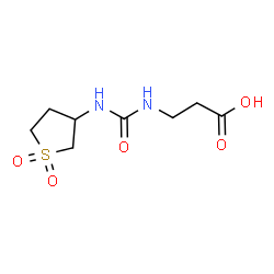 ChemSpider 2D Image | N-[(1,1-Dioxidotetrahydro-3-thiophenyl)carbamoyl]-beta-alanine | C8H14N2O5S