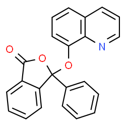 ChemSpider 2D Image | 3-Phenyl-3-(8-quinolinyloxy)-2-benzofuran-1(3H)-one | C23H15NO3