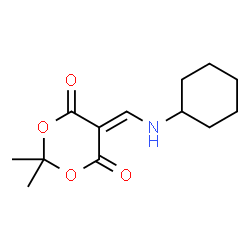 ChemSpider 2D Image | 5-[(Cyclohexylamino)methylene]-2,2-dimethyl-1,3-dioxane-4,6-dione | C13H19NO4