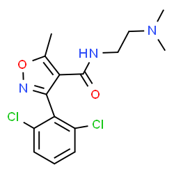 ChemSpider 2D Image | 3-(2,6-Dichlorophenyl)-N-[2-(dimethylamino)ethyl]-5-methyl-1,2-oxazole-4-carboxamide | C15H17Cl2N3O2