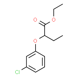 ChemSpider 2D Image | Ethyl 2-(3-chlorophenoxy)butanoate | C12H15ClO3