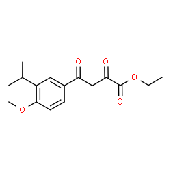 ChemSpider 2D Image | Ethyl 4-(3-isopropyl-4-methoxyphenyl)-2,4-dioxobutanoate | C16H20O5