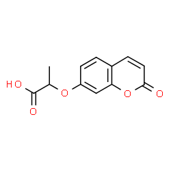 ChemSpider 2D Image | 2-[(2-OXOCHROMEN-7-YL)OXY]PROPANOIC ACID | C12H10O5