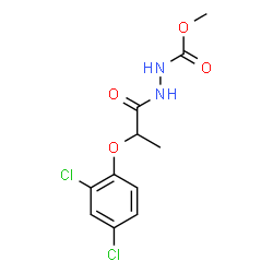 ChemSpider 2D Image | Methyl 2-[2-(2,4-dichlorophenoxy)propanoyl]hydrazinecarboxylate | C11H12Cl2N2O4