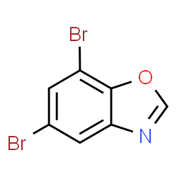 ChemSpider 2D Image | 5,7-Dibromo-1,3-benzoxazole | C7H3Br2NO