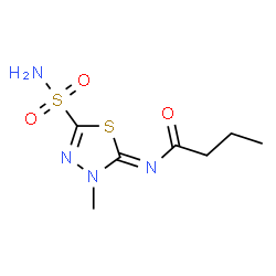 ChemSpider 2D Image | N-[(2Z)-3-Methyl-5-sulfamoyl-1,3,4-thiadiazol-2(3H)-ylidene]butanamide | C7H12N4O3S2