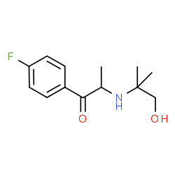 ChemSpider 2D Image | 1-(4-Fluorophenyl)-2-[(1-hydroxy-2-methyl-2-propanyl)amino]-1-propanone | C13H18FNO2