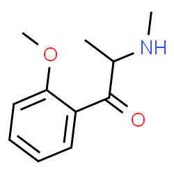 ChemSpider 2D Image | 1-(2-Methoxyphenyl)-2-(methylamino)-1-propanone | C11H15NO2