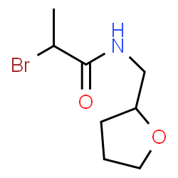 ChemSpider 2D Image | 2-Bromo-N-(tetrahydro-2-furanylmethyl)propanamide | C8H14BrNO2